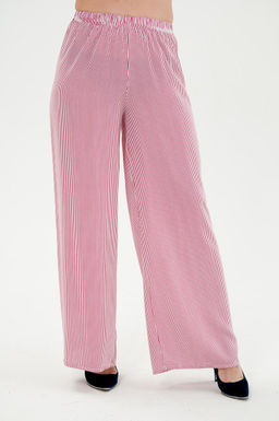 Брюки палаццо из штапеля Диана красная полоса макс - Амадэль фото 2