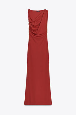 LONG DRAPED DRESS - Zara фото 6