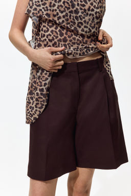 Pantal?n corto sastre en mezcla de lino - H&m фото 4