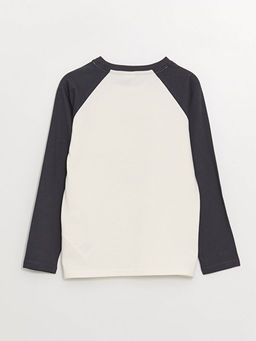 Bisiklet Yaka Bask?l? Uzun Kollu Erkek ?ocuk Ti??rt - Waikiki фото 2