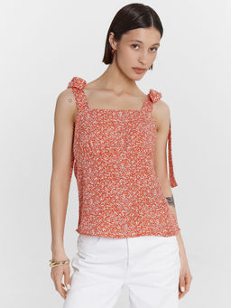 Топ женский с цветочным принтом