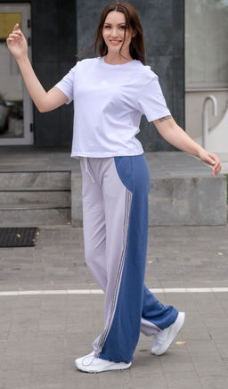 Брюки футер с регулировкой дилны по низу