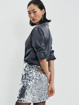 Юбка мини из пайеток / Zarina