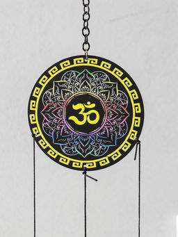 Музыка ветра металл "Ом (мантра)" 4 колокольчика 62х10х5 см