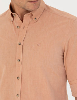 Turuncu Slim Fit Uzun Kollu G_mlek