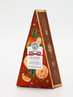 URAL LAB Арома Саунд Набор гель для душа, крем для рук и пилка для ногтей, мандарин