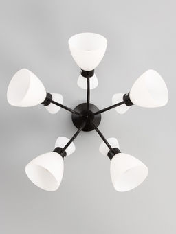 Люстра 20135/5BK, 5×60 Вт, E27, 60×60×32 см, белый/чёрный