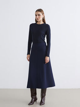 Beli Lastikli Triko Etek