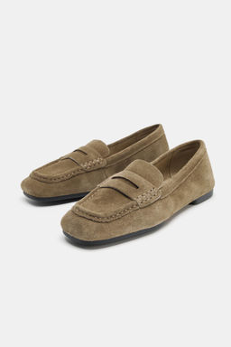 SPLIT SUEDE LOAFERS - Zara фото 2