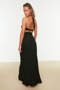 TRENDYOLMILLA Ekru Maxi Dokuma Volanl? Plaj Etegi TBESS19WV0004 фото 4