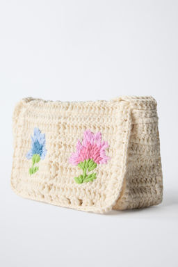 FLORAL CROCHET CROSSBODY BAG - Zara фото 3
