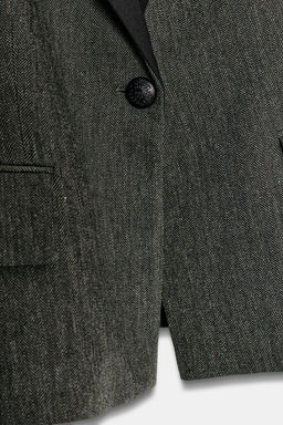 ZW COLLECTION COMBINED HERRINGBONE BLAZER - Zara фото 14