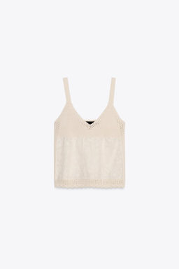 COMBINED STRAP KNIT TOP - Zara фото 6