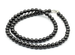 Бусы из шунгита натурального шарик 6мм, 47см