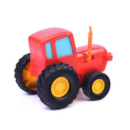 Модель металл Синий трактор 11 см, ( свет-звук, красный) инерц, в коробке