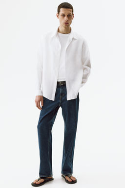 Camisa de lino Relaxed Fit - H&m фото 8