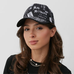 Кепка MINAKU «Иероглиф», чёрная, размер 58