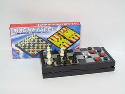 Шахматы, шашки, нарды, 3 в 1, магнитные, размер поля 24*24см (2029/RKJ-1674 ) в коробке