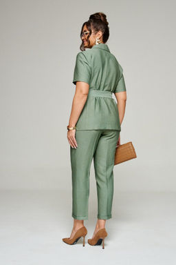 Костюм 6331 хаки, Брюки, Жакет - Beautiful and free фото 9