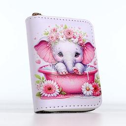 Кошелёк на молнии «Слоник», белый