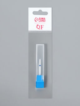 Фреза керамическая для маникюра «Тонкая», средняя нарезка, d=2×8×2.35 мм, в пластиковом футляре, белая