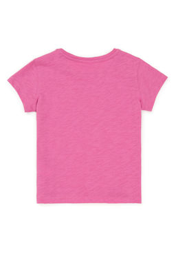 Розовая базовая футболка с круглым вырезом для девочек Неожиданная скидка в корзине - U.s. polo assn фото 5