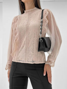 Блузка Сидни (пудровый) - Nadi bordo фото 12