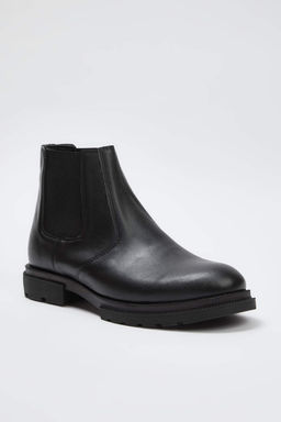 Siyah K?sa Duz Topuklu Lastikli Chealsea Erkek Bot TAKAW26BO00019 - Trendyolmilla фото 4