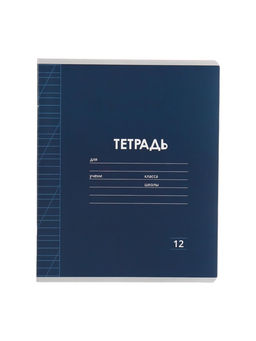 Набор тетрадей 12 листов в косую линейку, Calligrata «Однотонная Классика», серые листы, МИКС