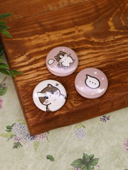 Набор значков 3 шт. iLikeGift Аниме Cute cat