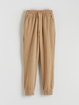 Beli Lastikli Kadife Erkek ?ocuk Jogger Pantolon