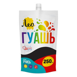 Краска гуашь Лео Учись группа 1 дой-пак с штуцером LGD-250 250 мл