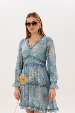 Платье ANELLI 1830 аквамарин  фото 5