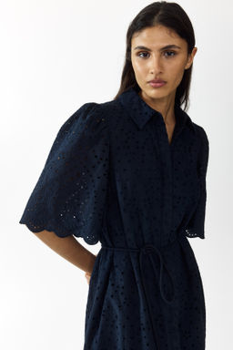 Vestido camisero de algod?n con bordado ingl?s - H&m фото 4