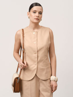 Жилет из льна 7011892 золото