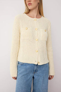 Lacivert Dokulu Pamuk Kar?s?ml? Triko H?rka TWOAW26HI00101 - Trendyolmilla фото 9