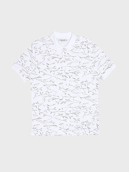 Polo Yaka K?sa Kollu Desenli Pike Erkek Ti??rt