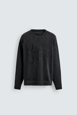 WASHED EMBROIDERED SWEATER - Zara фото 8