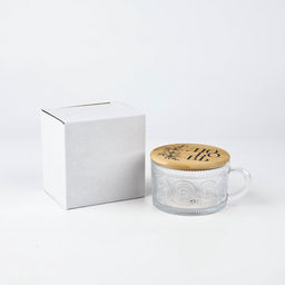 Кружка с крышкой стеклянная Любовь, 450 мл