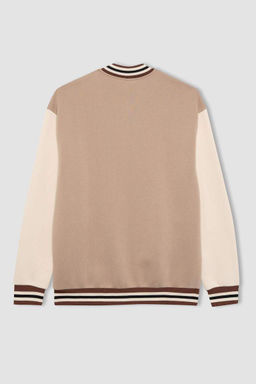 Кардиган-бомбер Relax Fit с воротником-стойкой - Defacto фото 9