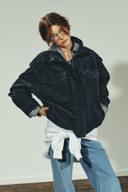 100% SUEDE LEATHER JACKET WITH POCKETS - Zara фото 2