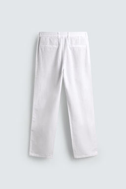 PANTAL?N FLUIDO STRAIGHT FIT / Blanco - Zara фото 8