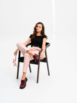 Полуботинки туфли EDART 205.патриция bl.Бордо +бордовая замша  фото 15