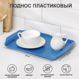 Цена за 2 шт. Поднос Петропласт «Дональд», 30×21 см, пластик, МИКС
