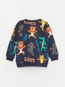 Bisiklet Yaka Bask?l? Erkek Bebek Sweatshirt - Waikiki фото 2