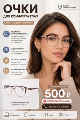ГОТОВЫЕ ОЧКИ RALPH 0765 55-17-140 БЛЮБЛОКЕР цвет в ассортименте