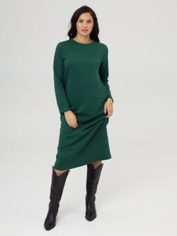 Платье с подрезами зеленый