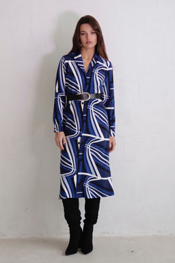 Martichelli Платье-рубашка с английским воротником с принтом  фото 14