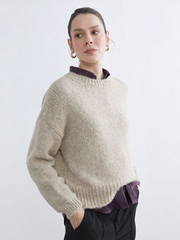 Bisiklet Yaka Kad?n Triko Kazak