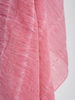 ЛЕН ХЛОПОК ВИСКОЗА Большой, красивый двусторонний палантин с необычной выработкой - Tantino фото 5